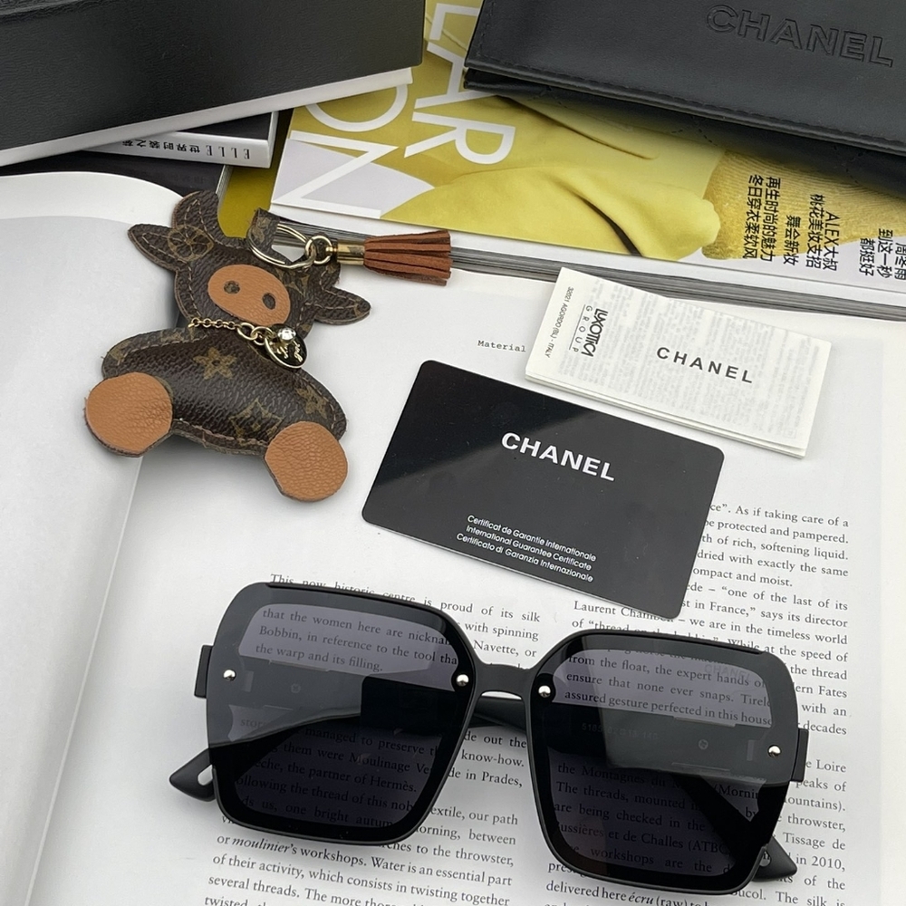 Chanel Oversized Square Black Sunglasses